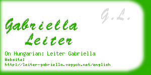 gabriella leiter business card